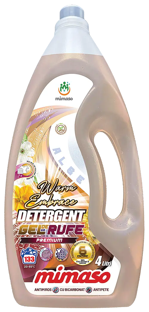 Detergent pentru Pete Dificile și Balsam cu Parfum Intens Detergent Rufe Albe Warm Embrace