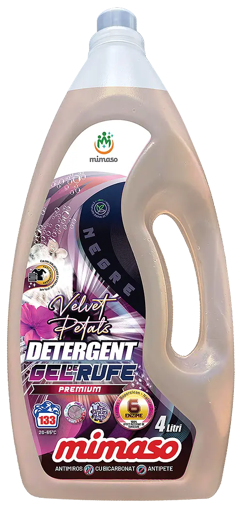 Detergent pentru Pete Dificile și Balsam cu Parfum Intens Detergent Rufe Negre Velvet Petals
