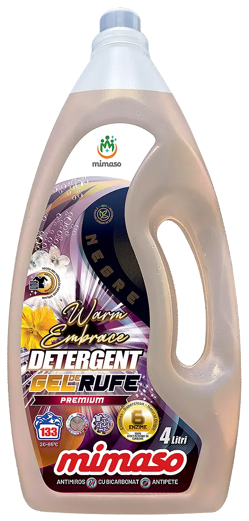 Detergent pentru Pete Dificile și Balsam cu Parfum Intens Detergent Rufe Negre Warm Embrace