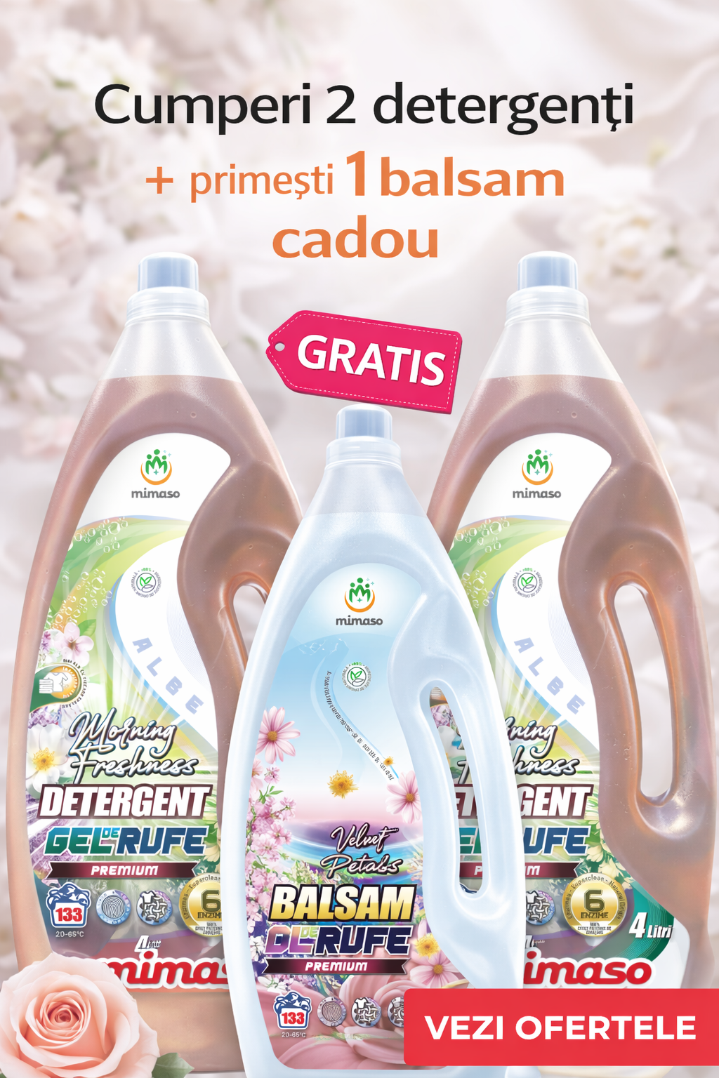 Oferta MIMASO detergent si balsam