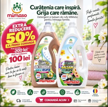 Detergent pentru Pete Dificile și Balsam cu Parfum Intens Ofertă MIMASO – Detergent + Balsam Morning Freshness 4L – Detergent pentru Pete Dificile și Balsam cu Parfum Intens