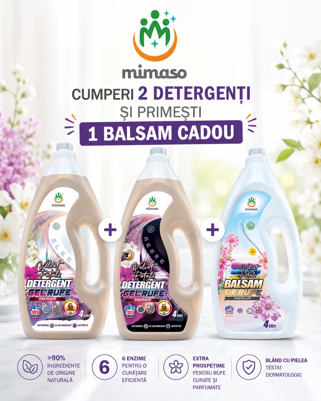 Oferta MIMASO detergent si balsam